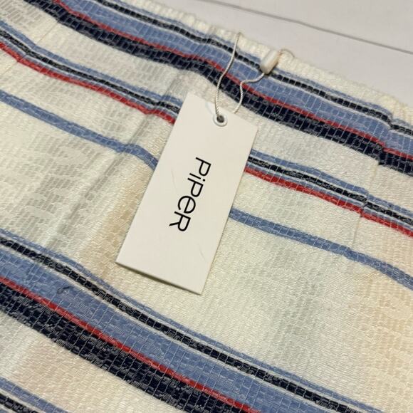 Piper NWT Blue‎ White Striped Pencil Skirt Women’s Size 10 - Picture 3 of 7